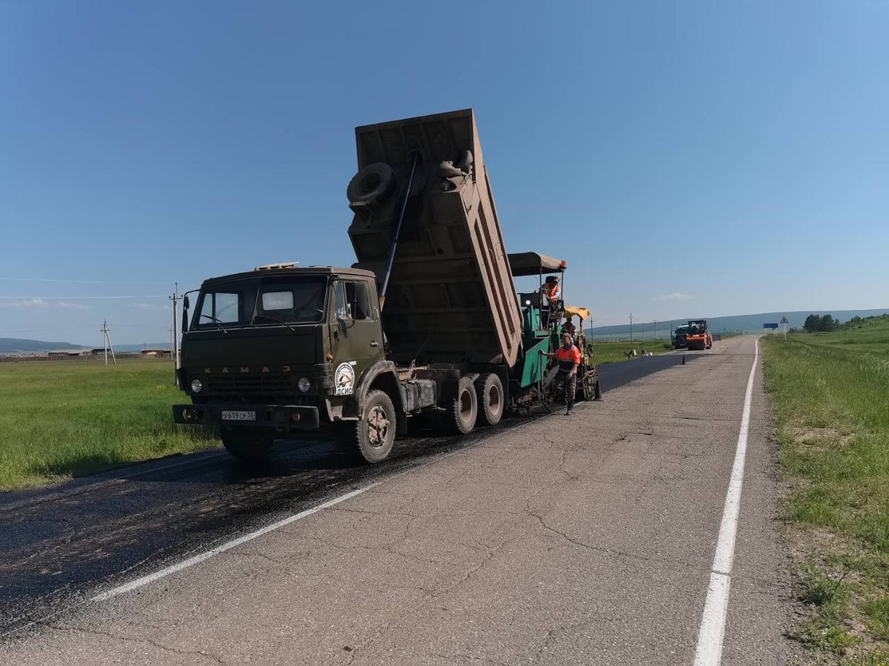 Восстановление покрытия на участках дороги Иркутск-Усть-Ордынский-Жигалово
